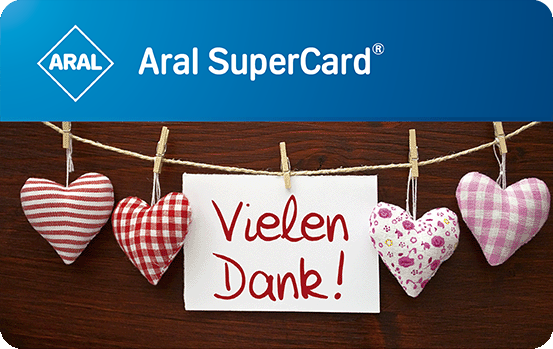 Aral SuperCard For You  - Danksagung - Herzchen